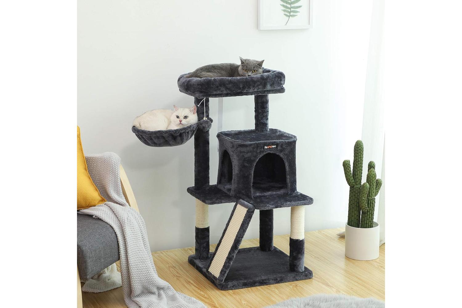 Feandrea UPCT51G Side Basket Cat Tree | Smoky Grey-2