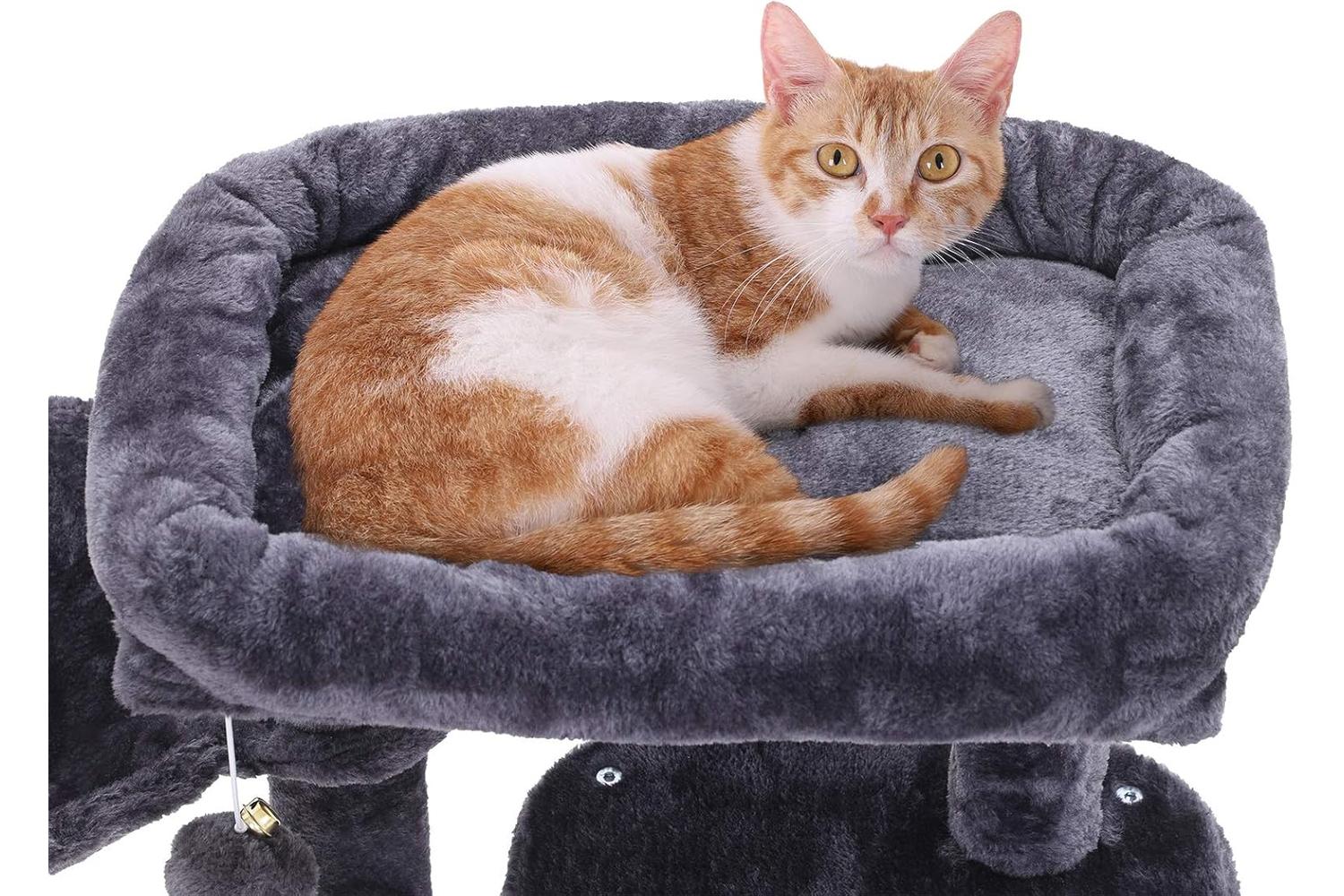 Feandrea UPCT51G Side Basket Cat Tree | Smoky Grey-4