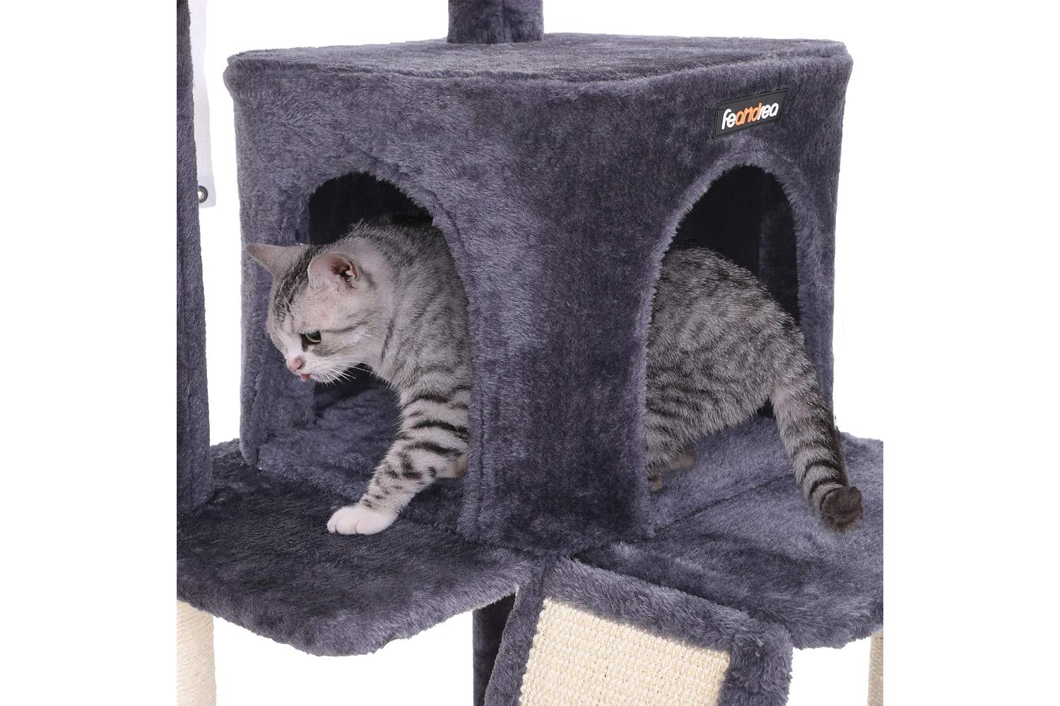 Feandrea UPCT51G Side Basket Cat Tree | Smoky Grey-6