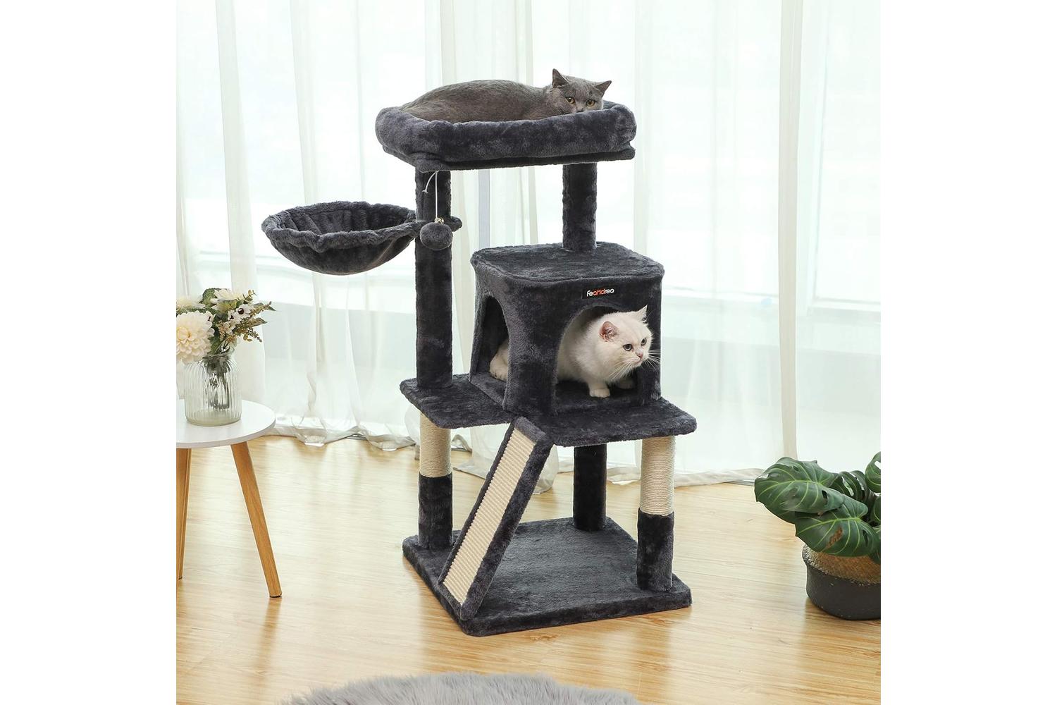 Feandrea UPCT51G Side Basket Cat Tree | Smoky Grey-8