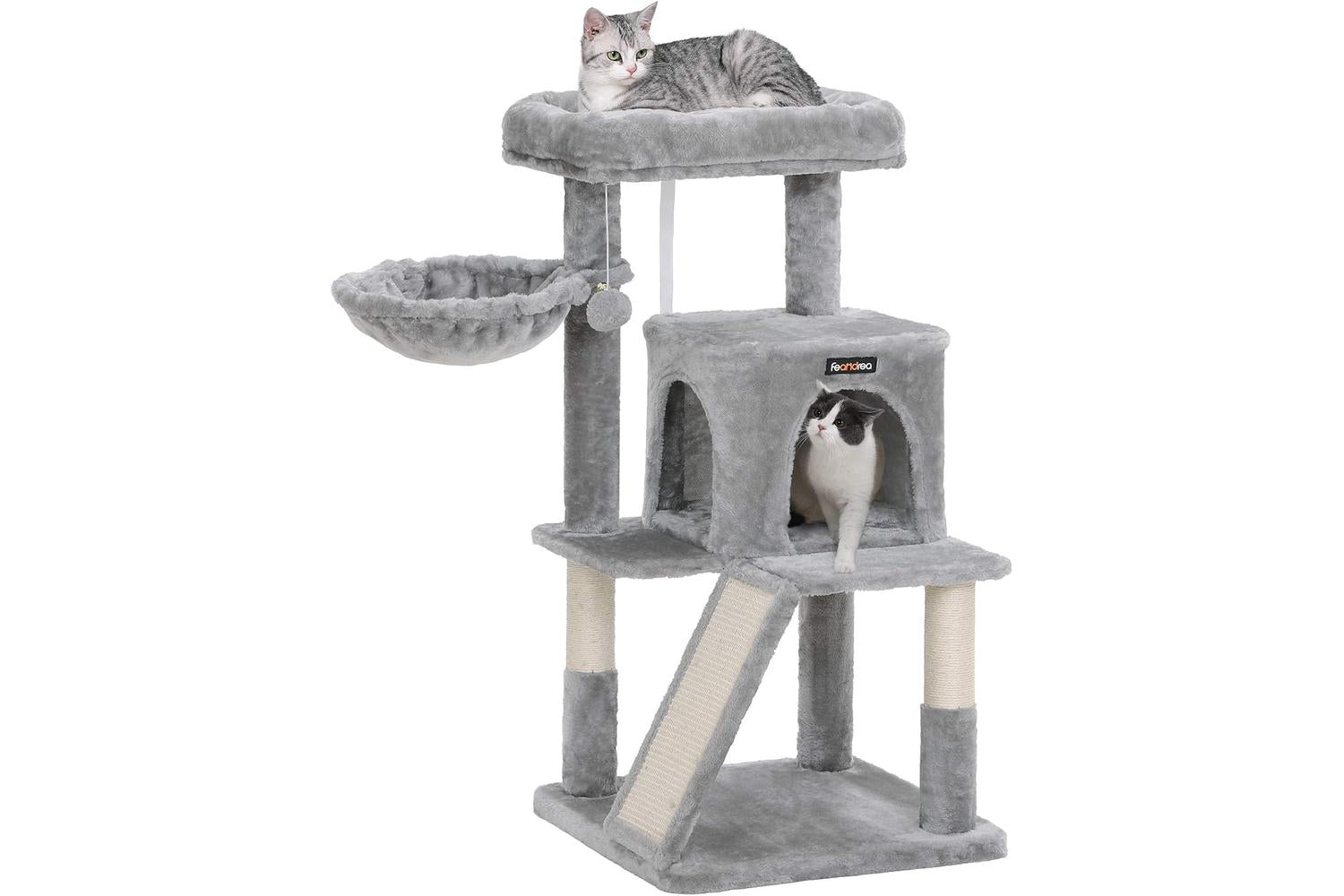 Feandrea UPCT51W Side Slope Cat Tree | Light Grey-5