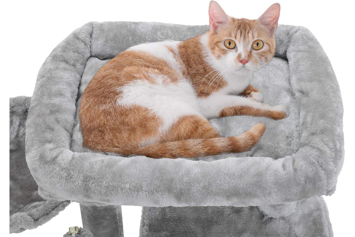 Feandrea UPCT51W Side Slope Cat Tree | Light Grey-6