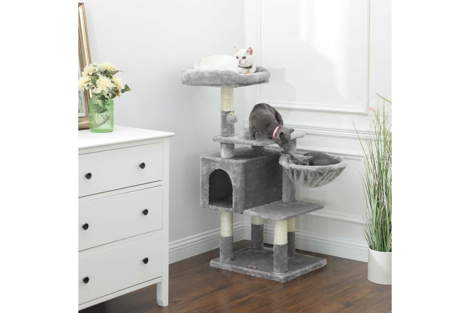 Feandrea  Large Condo Cat Tree | Light Gray-3