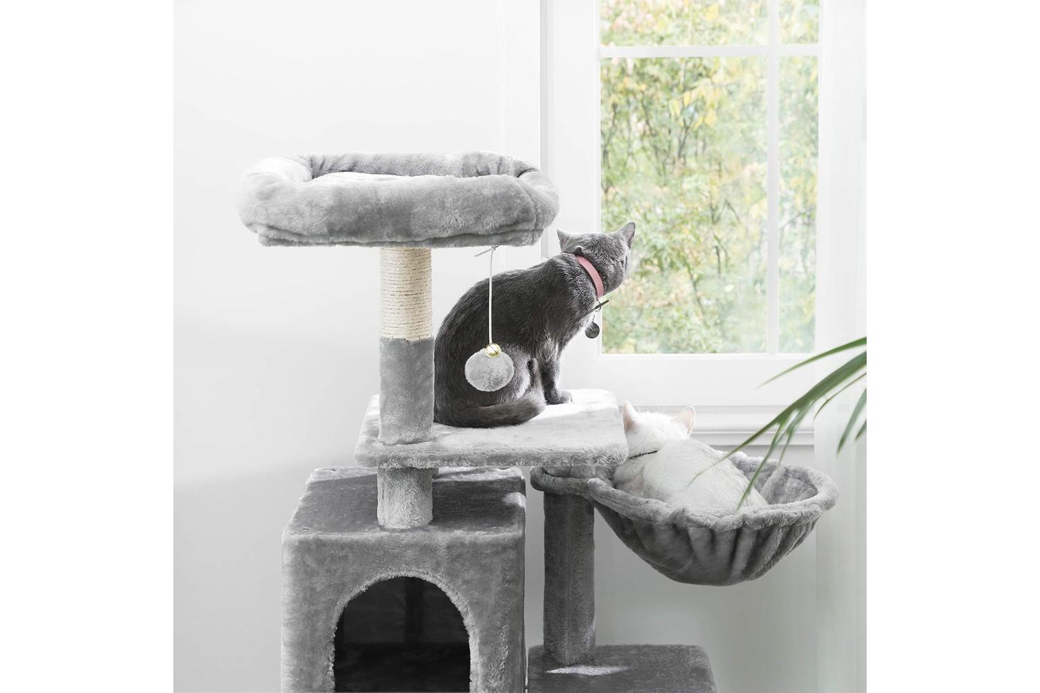 Feandrea  Large Condo Cat Tree | Light Gray-6