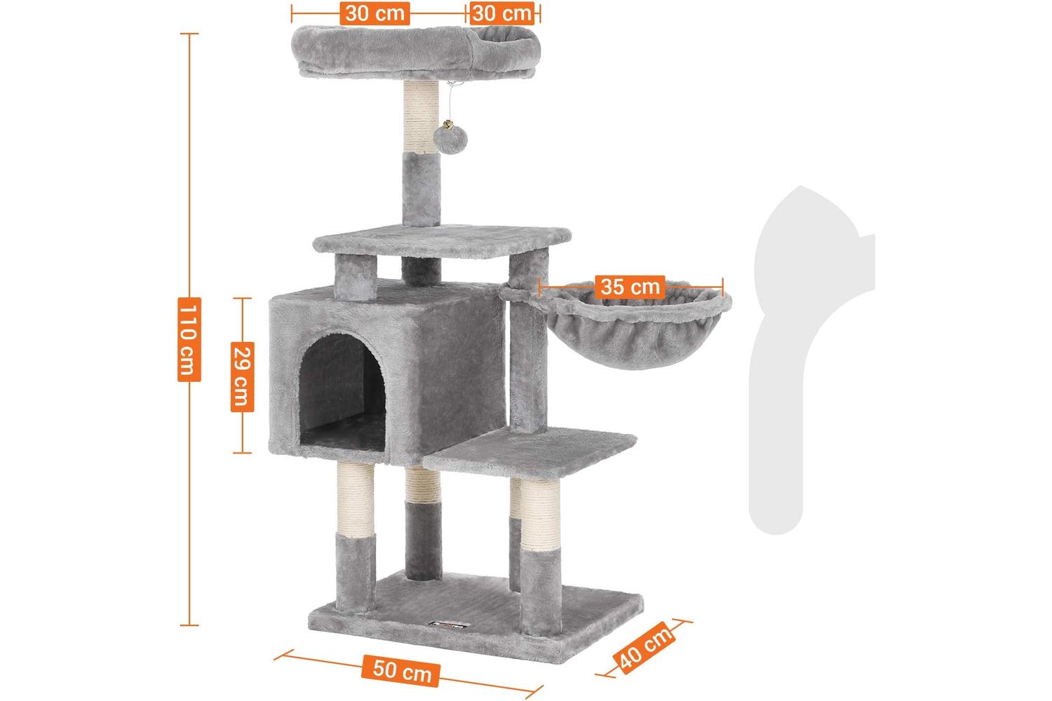 Feandrea  Large Condo Cat Tree | Light Gray-7