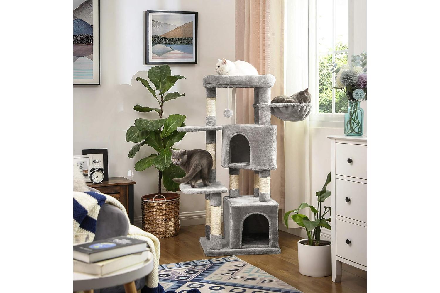 Feandrea 47.2" Cat Tree | Light Gray-2