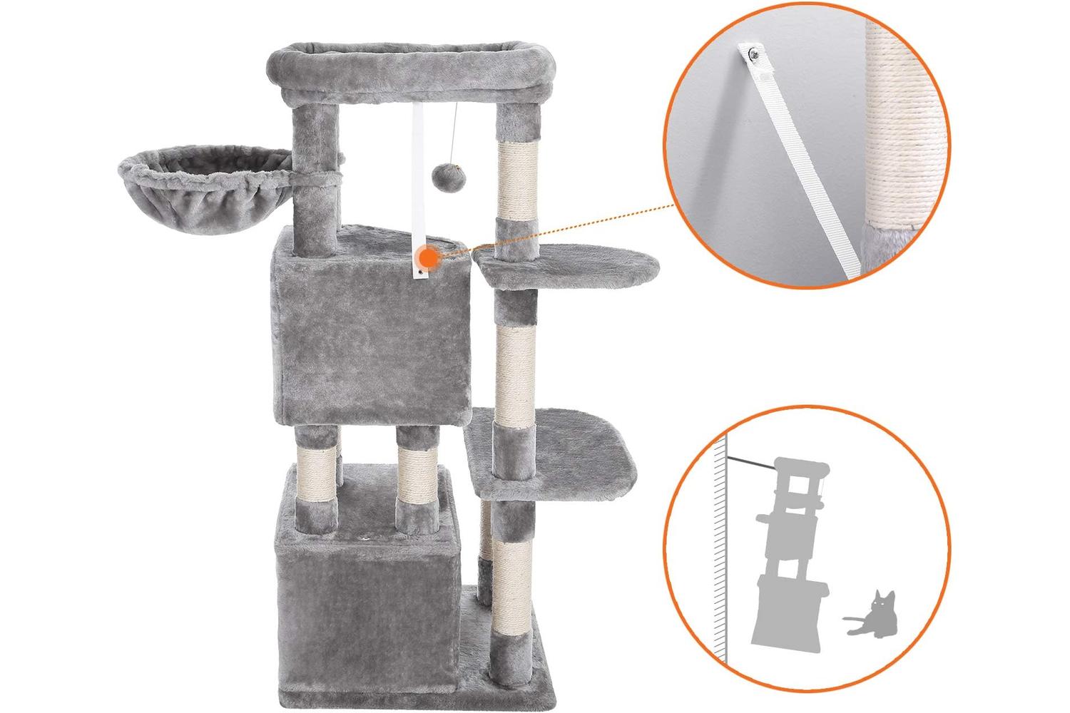 Feandrea 47.2" Cat Tree | Light Gray-6