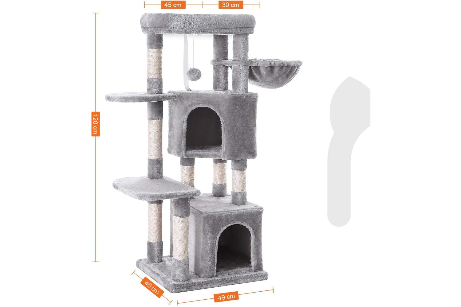Feandrea 47.2" Cat Tree | Light Gray-7