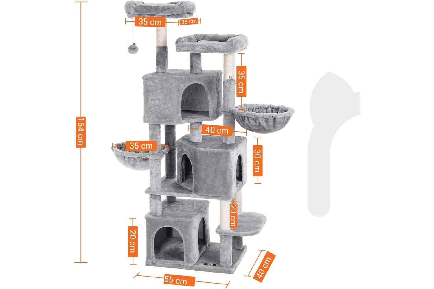 Feandrea Multilayer Large Cat Tree | Light Gray-7
