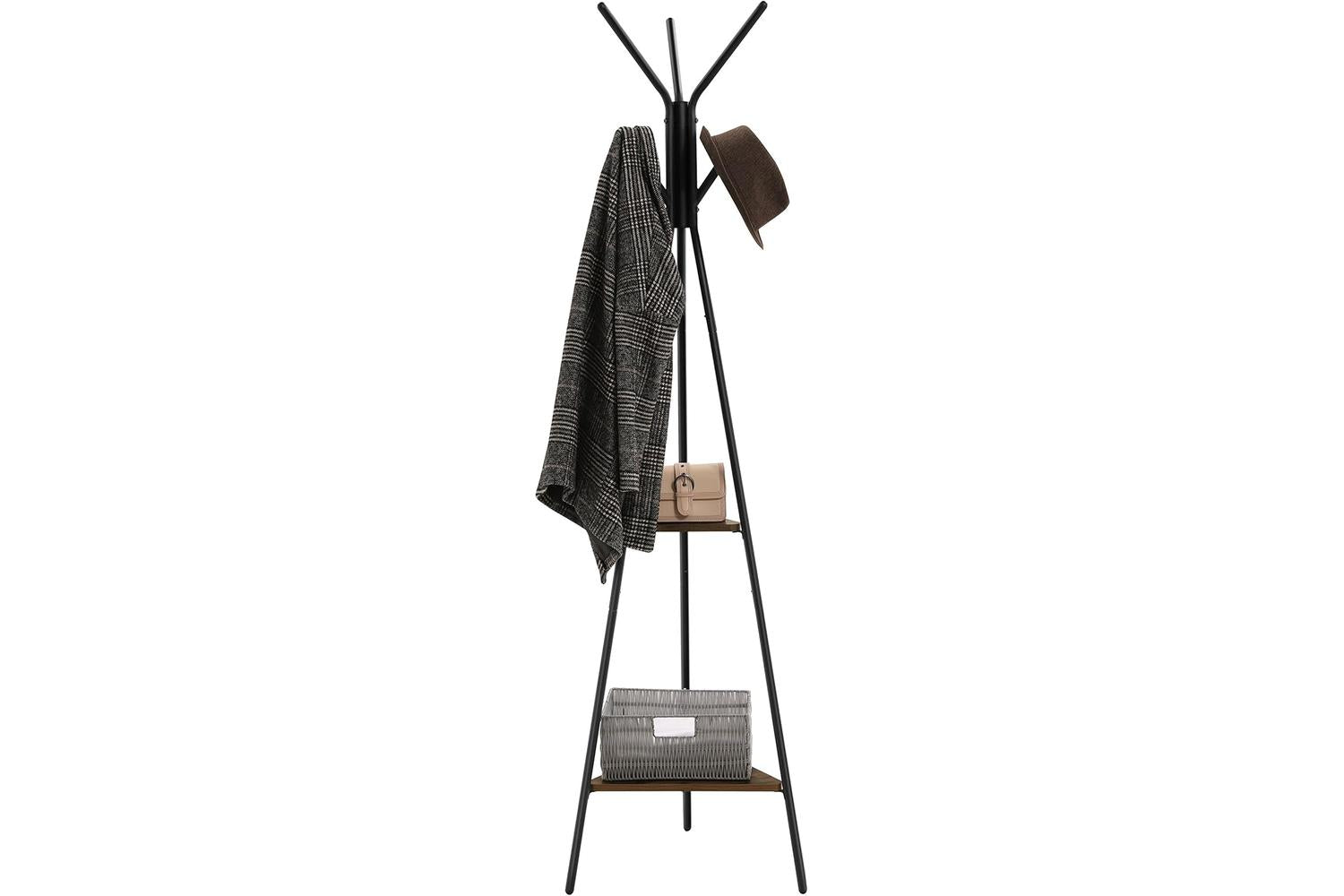 Vasagle Tapered Coat Rack Stand | Black & Vintage-5