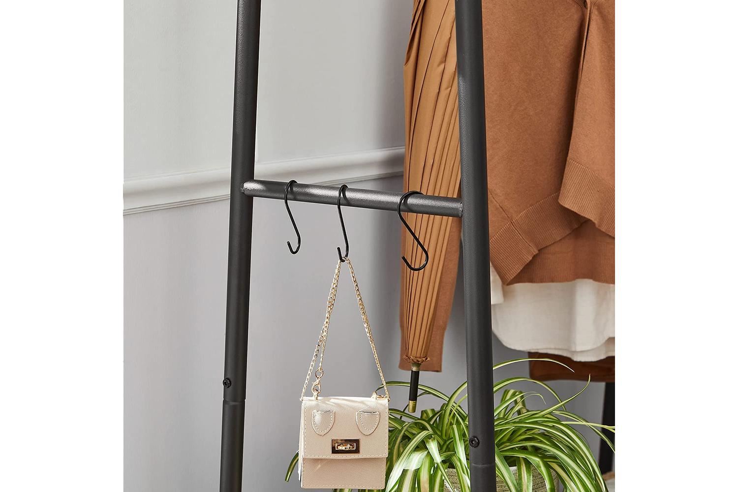 Vasagle Industrial Clothes Rack with Shelves | Rustic Brown & Black-5