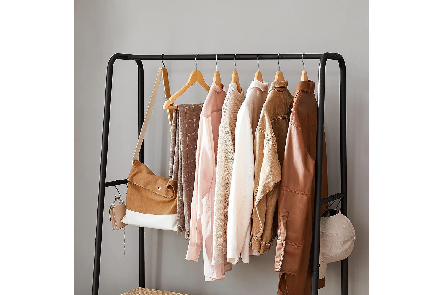 Vasagle Industrial Clothes Rack with Shelves | Rustic Brown & Black-7