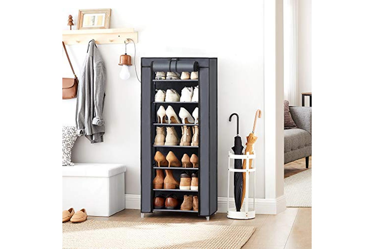 Songmics  7-Tier Shoe Storage Cabinet | Grey-7