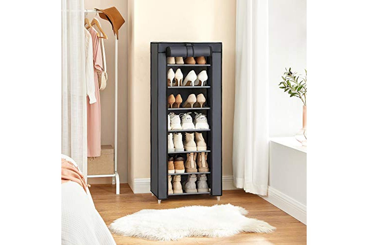 Songmics  7-Tier Shoe Storage Cabinet | Grey-8