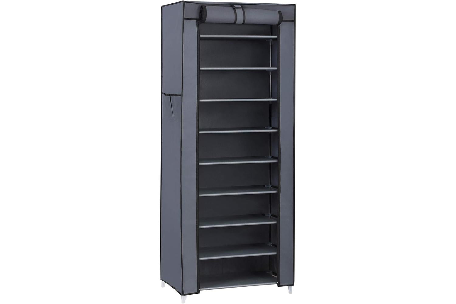 Songmics Grey Portable Shoe Closet with Cover | Grey