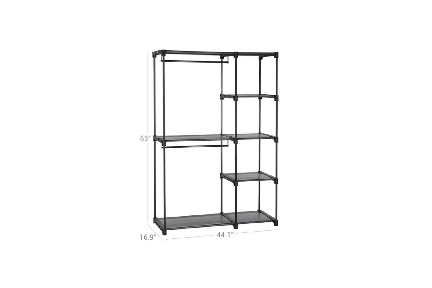 Songmics URYG24BK Freestanding Closet Organizer | Black-5