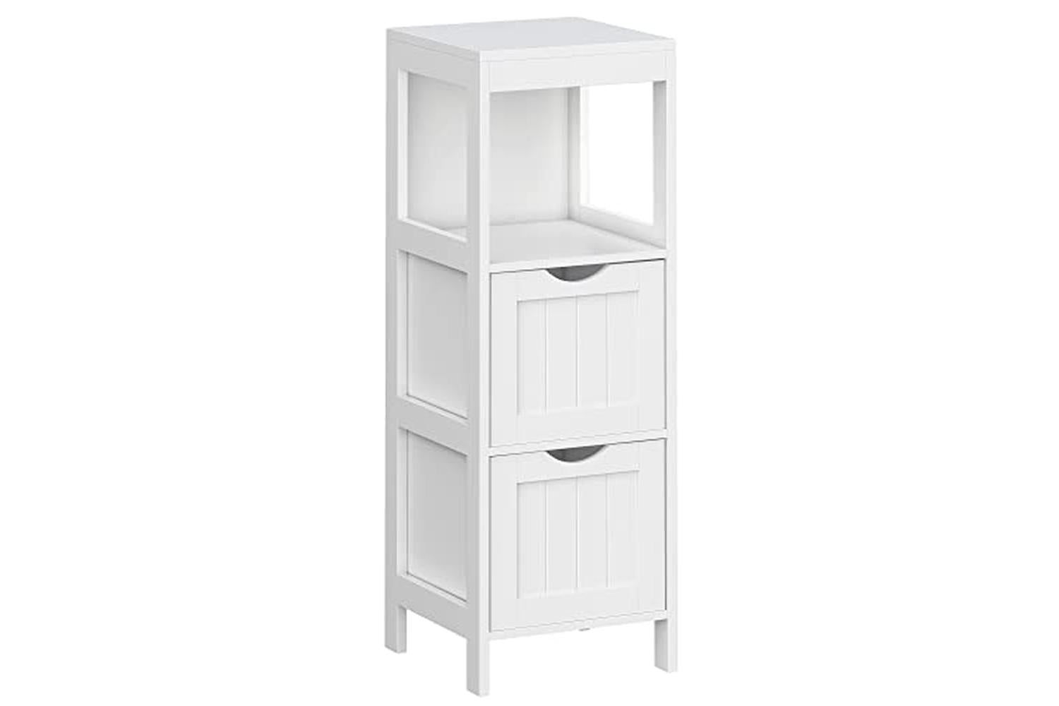 Vasagle BBC42WT Bathroom Shelf with 2 Drawers