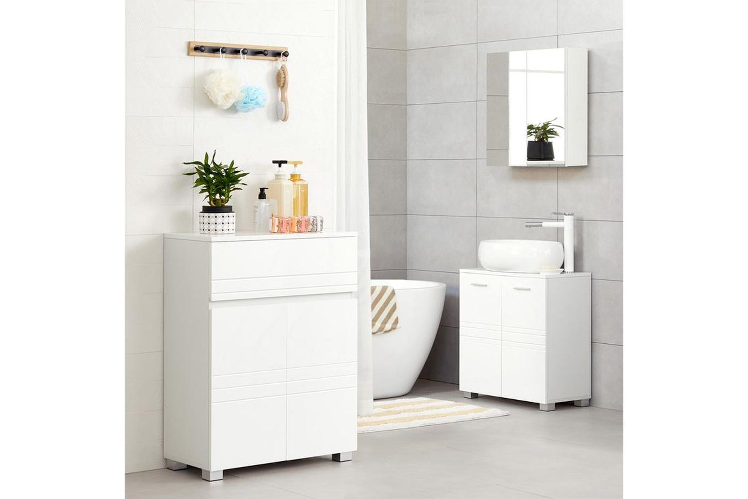 Vasagle BBK140W01 Bathroom Cabinet | White-2