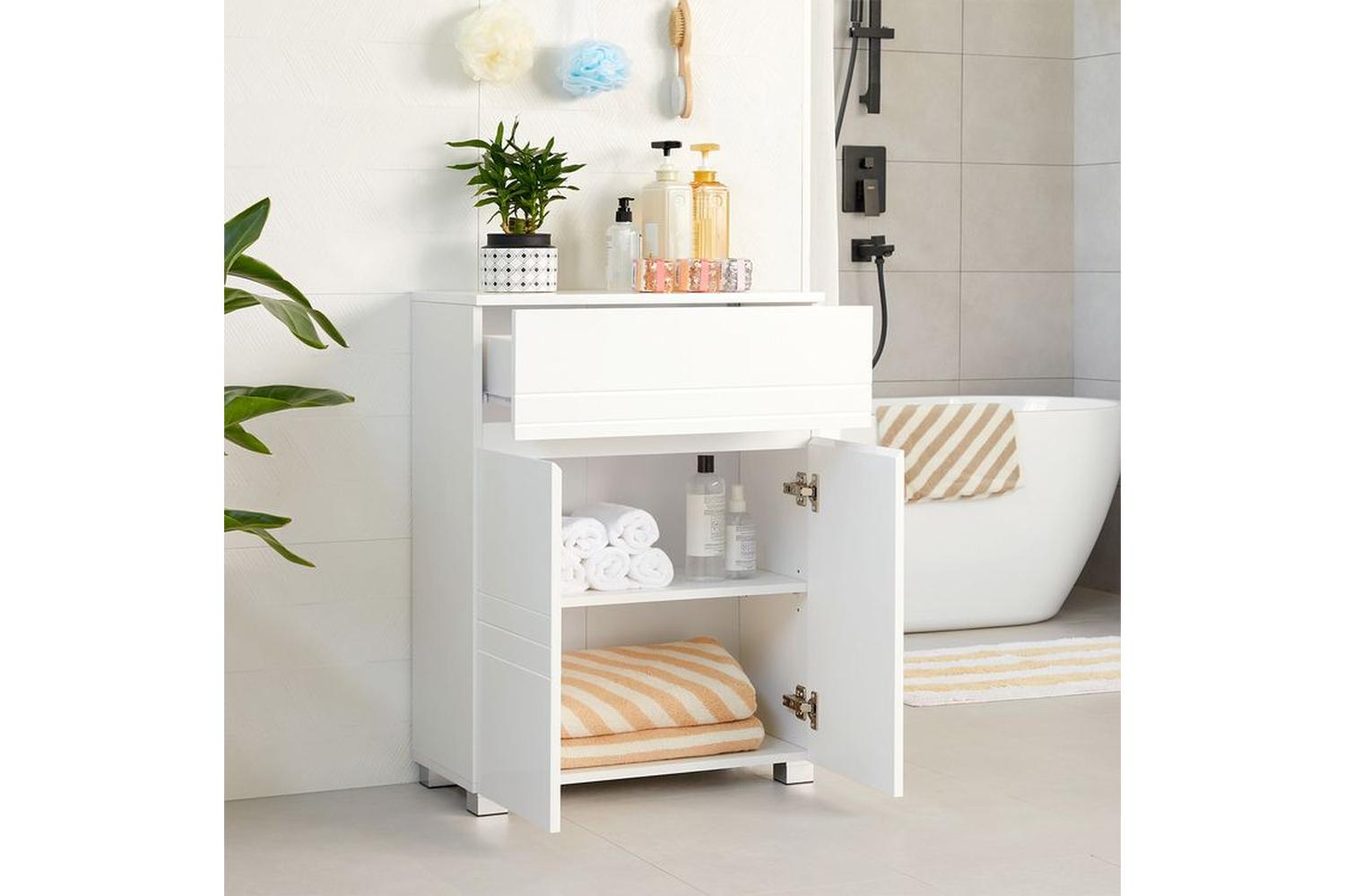 Vasagle BBK140W01 Bathroom Cabinet | White-5