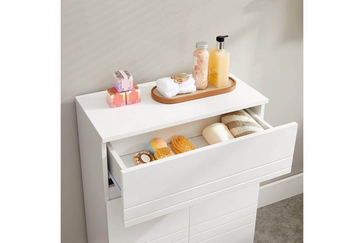 Vasagle BBK140W01 Bathroom Cabinet | White-6