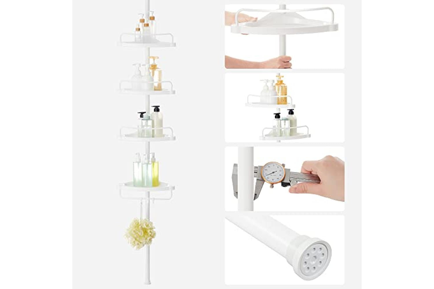 Songmics BCB001A Shower Shelf | White-6