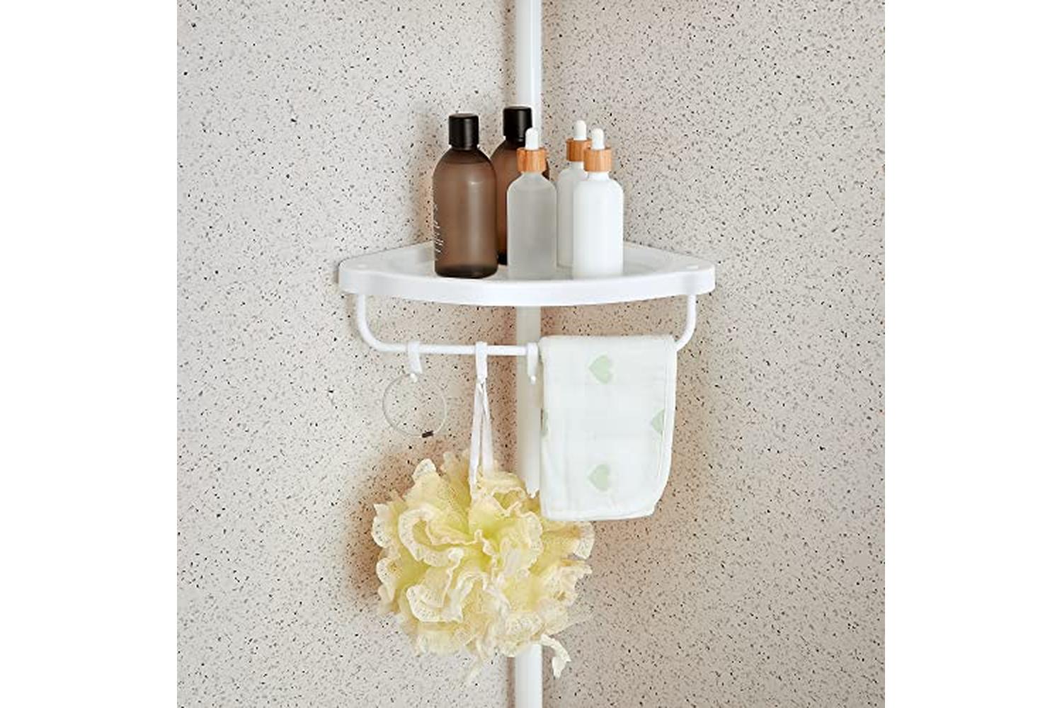 Songmics BCB001A Shower Shelf | White-7