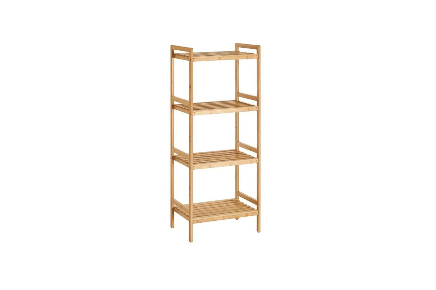 Songmics BCB074N01 4 Tier Bamboo Shelf for Natural Bathroom