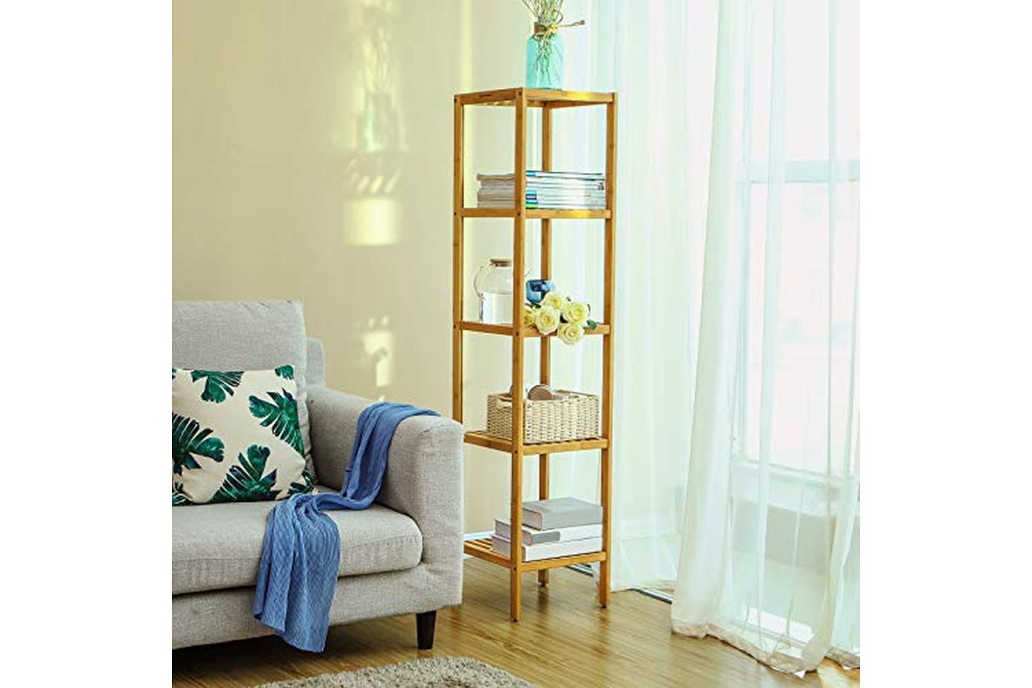 Songmics BCB55Y Bamboo 5 Shelves Narrow-3