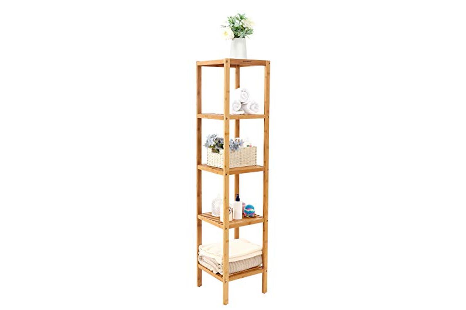 Songmics BCB55Y Bamboo 5 Shelves Narrow-6