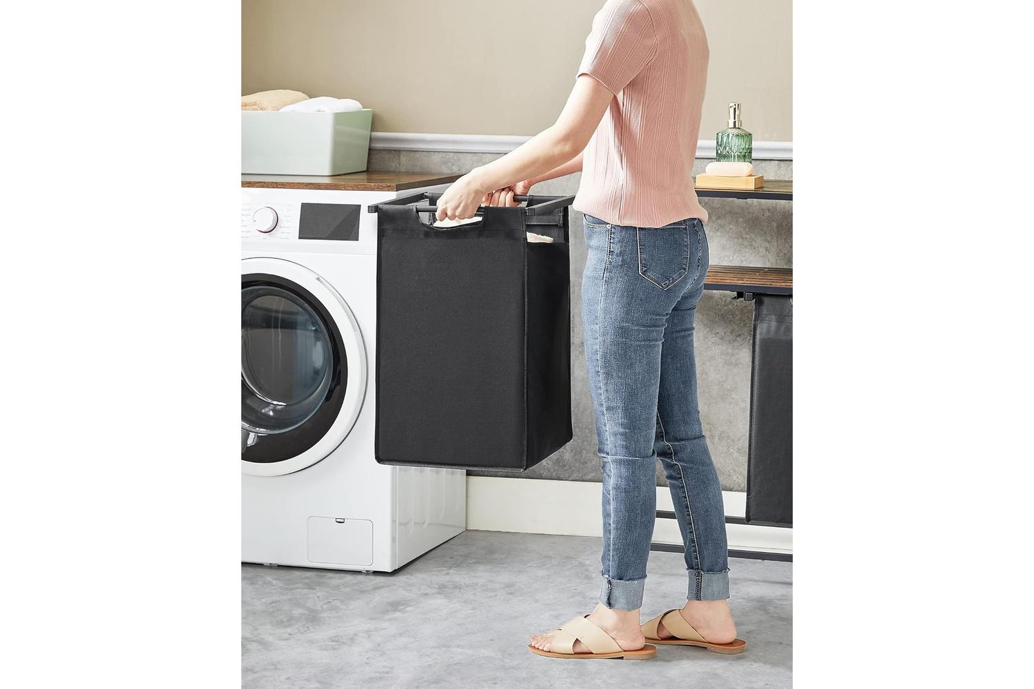 Vasagle BLH201B01 Laundry Basket with 2 Compartments-6