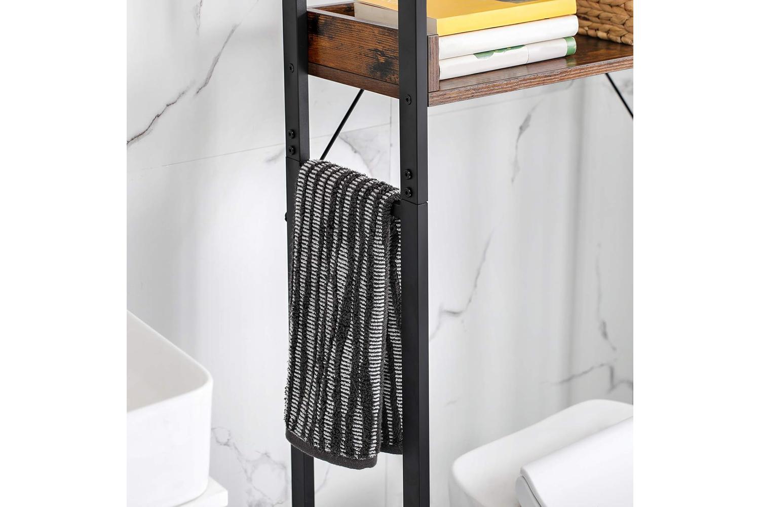 Vasagle BTS002B01 Toilet Shelf Bathroom | Vintage Brown Black-7