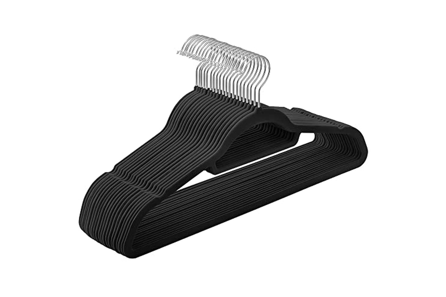 Songmics CRF20B Velvet Hangers | 20 Pieces | Black