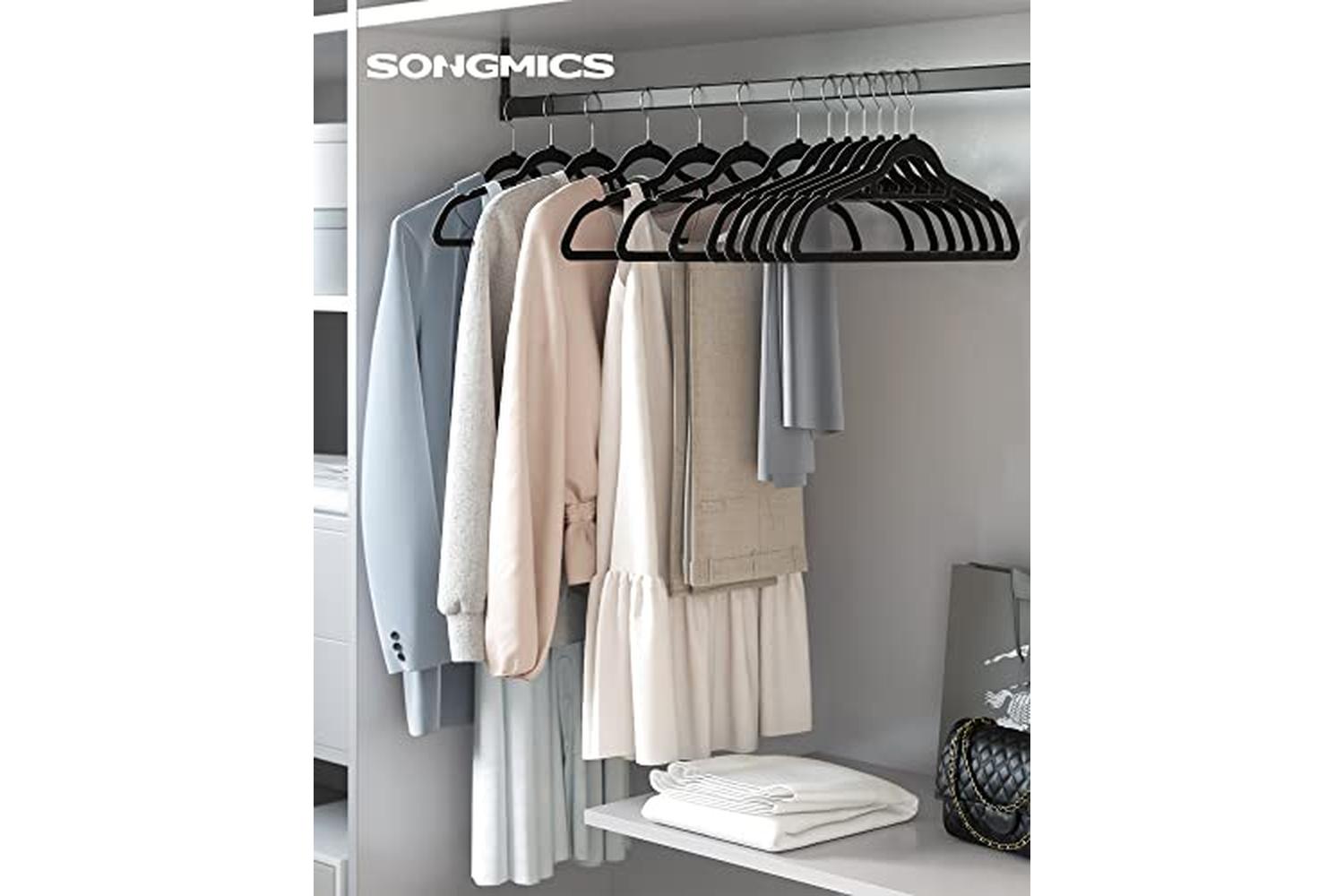 Songmics CRF20B Velvet Hangers | 20 Pieces | Black-2