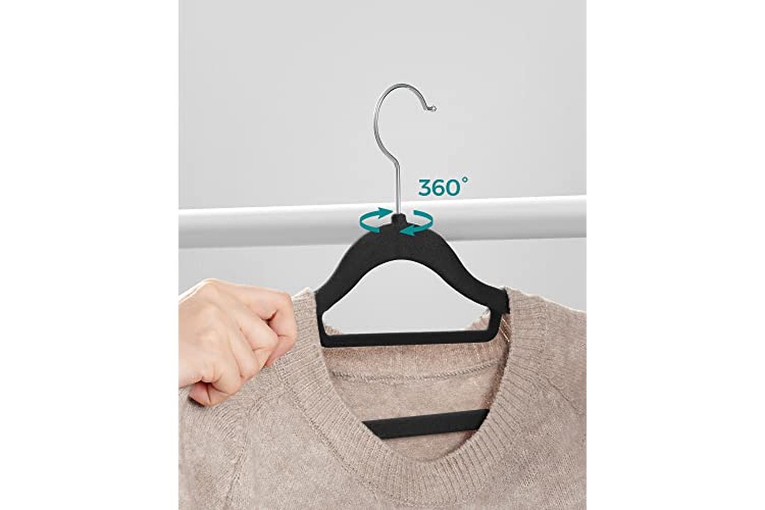Songmics CRF20B Velvet Hangers | 20 Pieces | Black-7