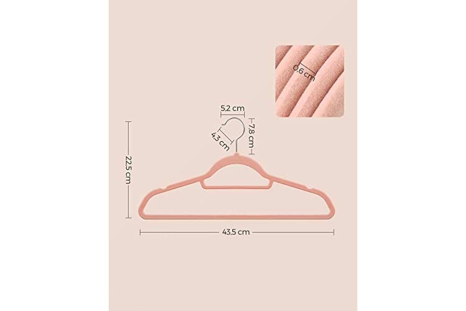 Songmics CRF50PK Hanger | Light Pink-3
