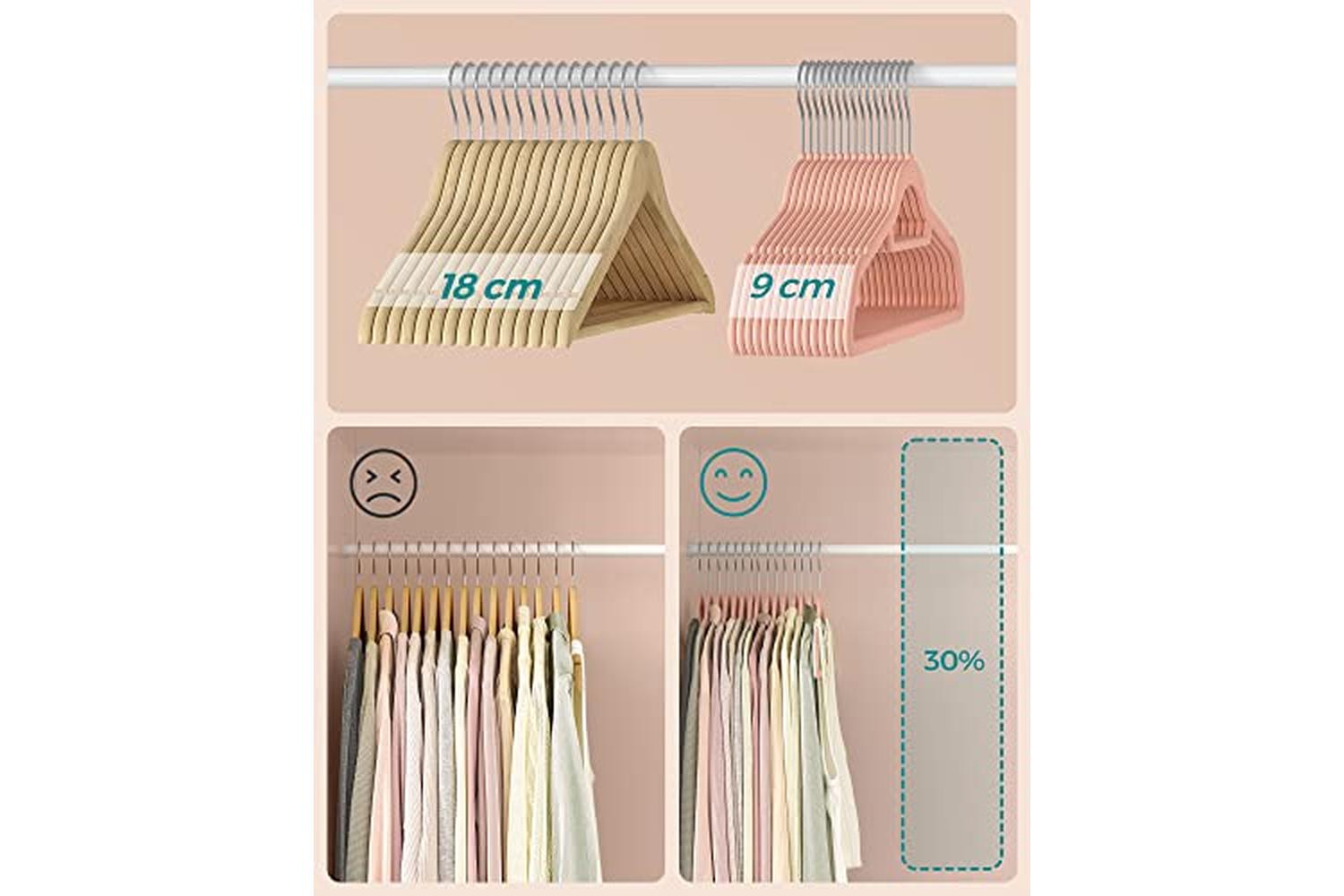 Songmics CRF50PK Hanger | Light Pink-5
