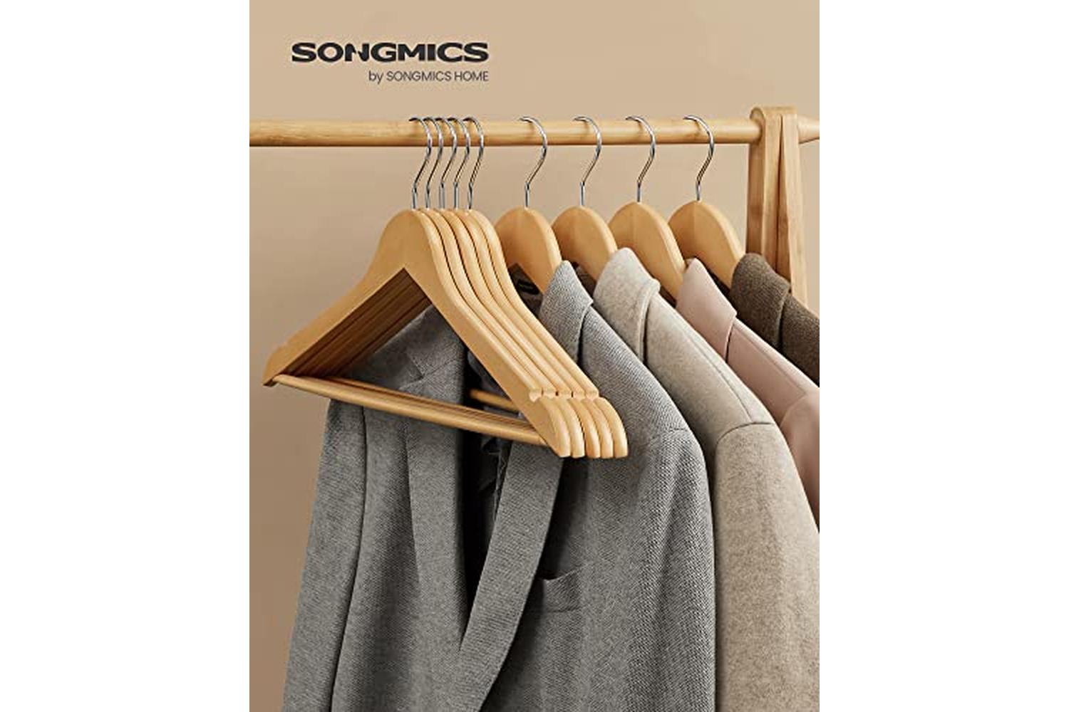 Songmics CRW001-10 Maple Wood Coat Hanger | 10 Pieces-2