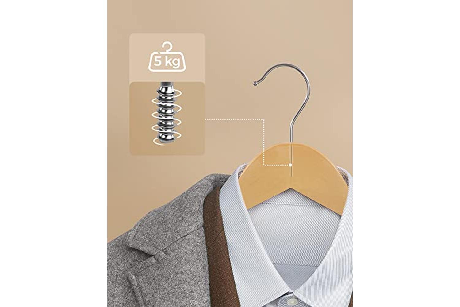 Songmics CRW001-10 Maple Wood Coat Hanger | 10 Pieces-4