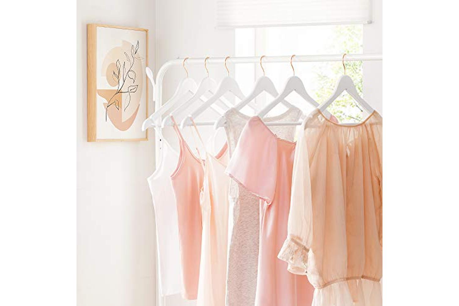 Songmics CRW001W01 Wooden Hangers | Set of 20 | White-2