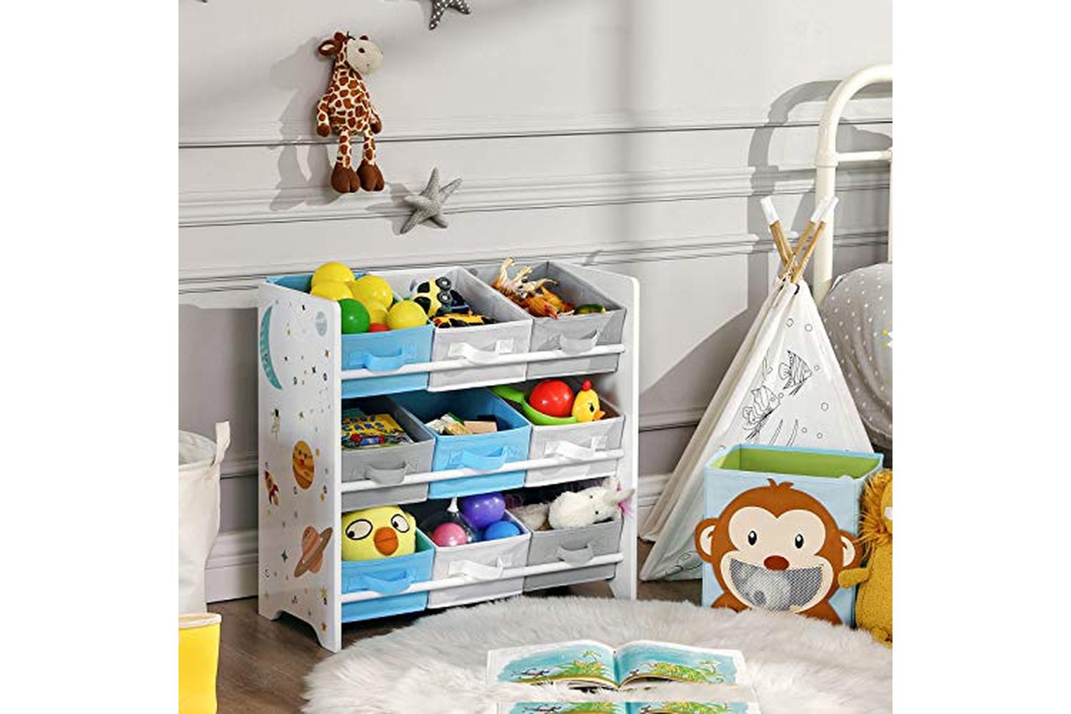 Songmics GKR33WT Children's Room Shelf for Toys-2