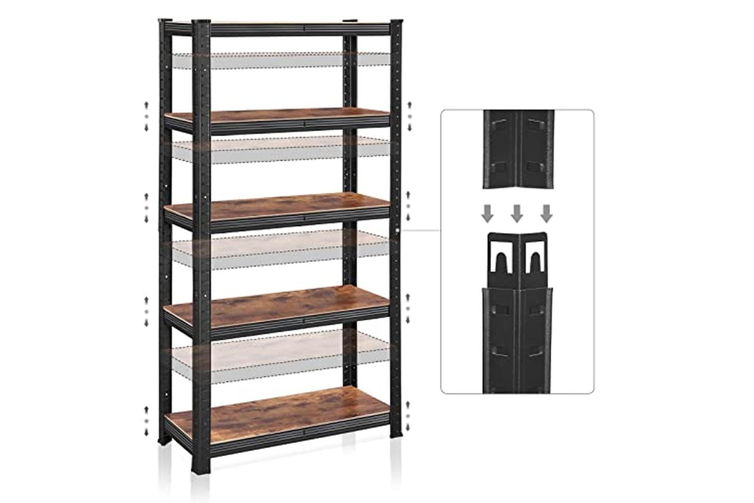 Songmics GLR030B01 Standing Shelf-5