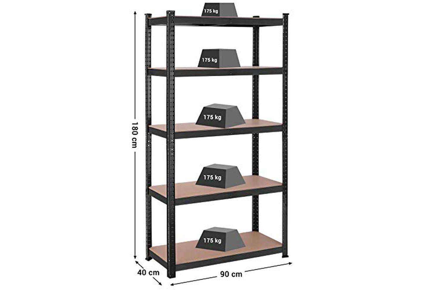Songmics GLR040B01 Storage Rack with 5 Adjustable Shelves-3