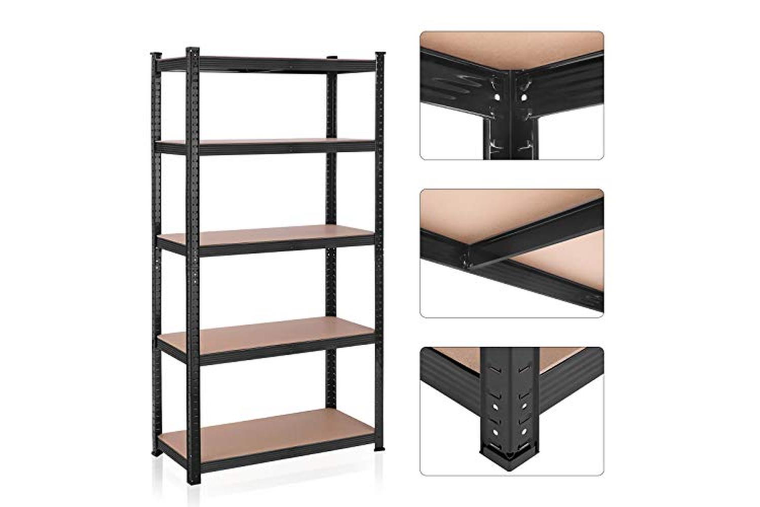 Songmics GLR040B01 Storage Rack with 5 Adjustable Shelves-4