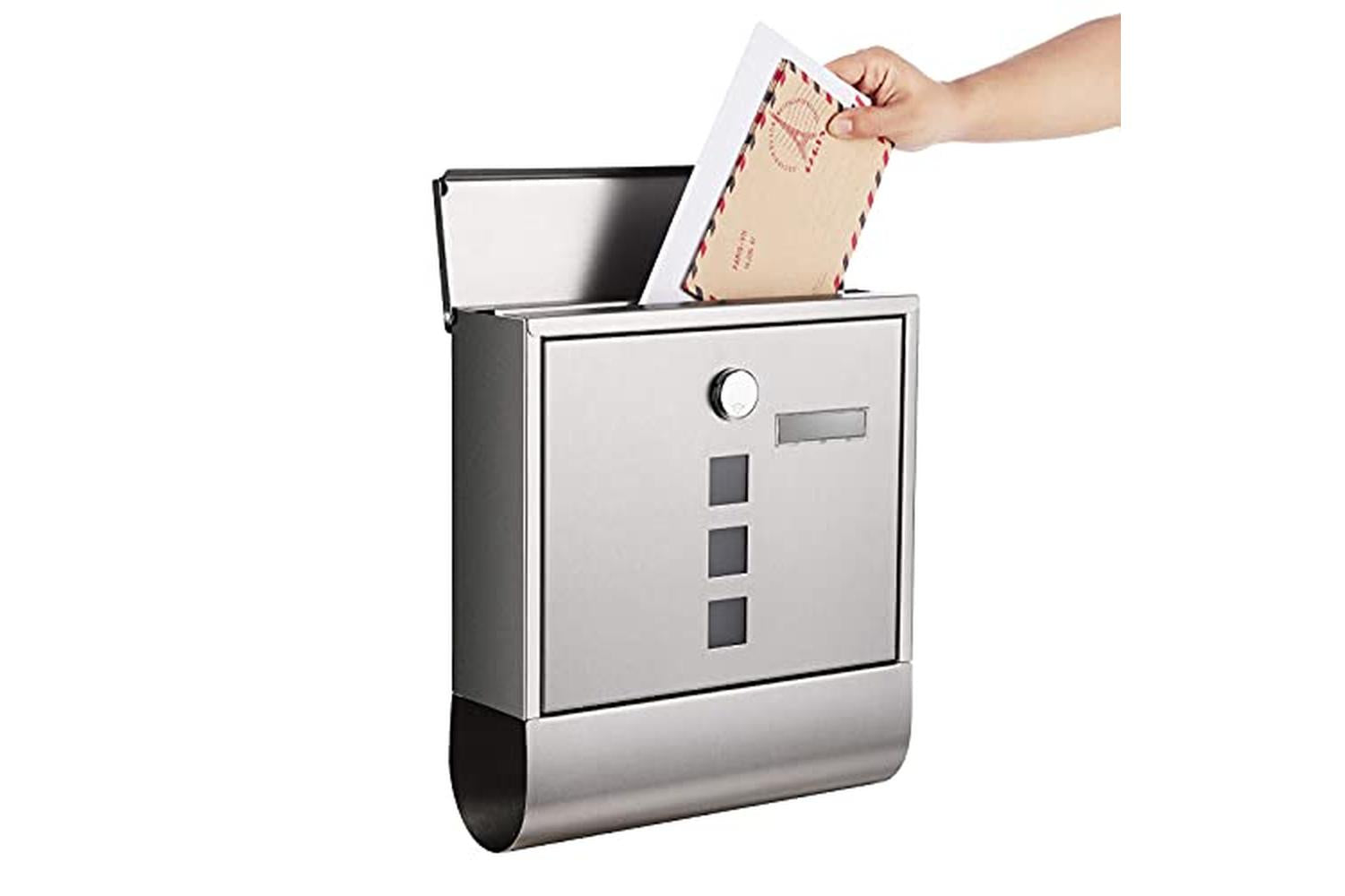 Songmics GMB020S02 Mail Box Made of Stainless Steel | Silver-3