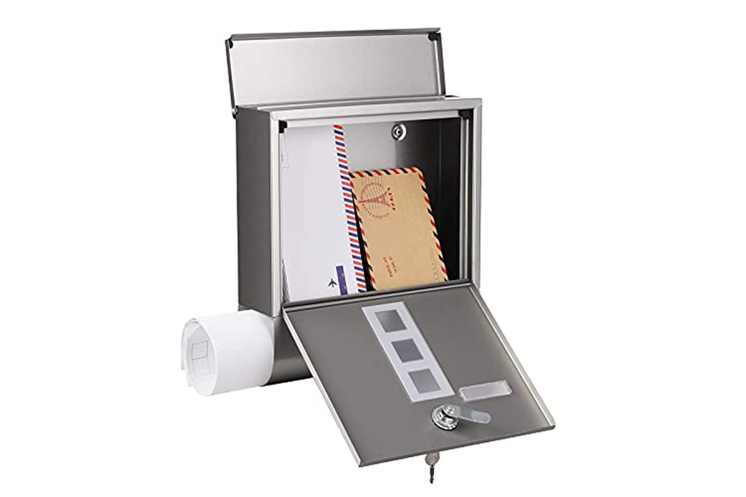 Songmics GMB020S02 Mail Box Made of Stainless Steel | Silver-6