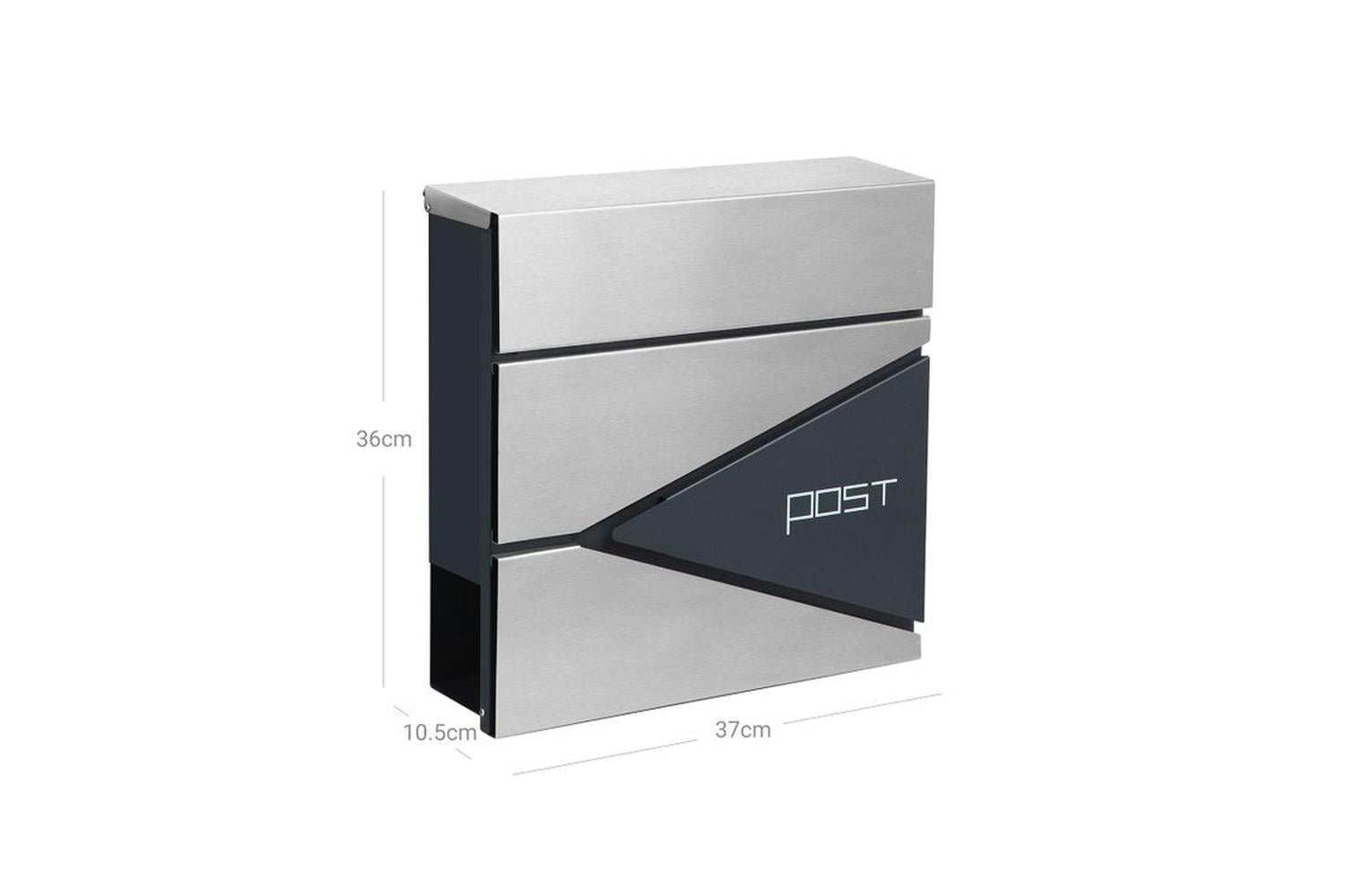 Songmics GMB51AS Mail Box with Newspaper Compartment-7
