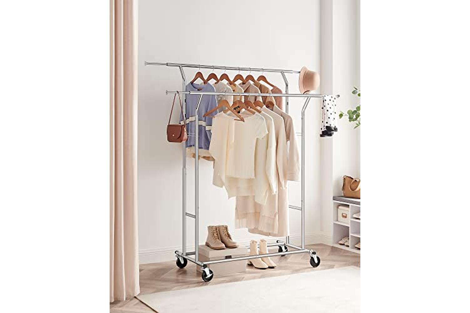Songmics HSR12S Heavy Duty Double Clothes Rail-2