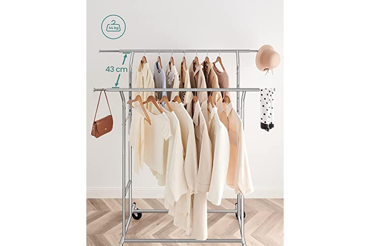 Songmics HSR12S Heavy Duty Double Clothes Rail-5