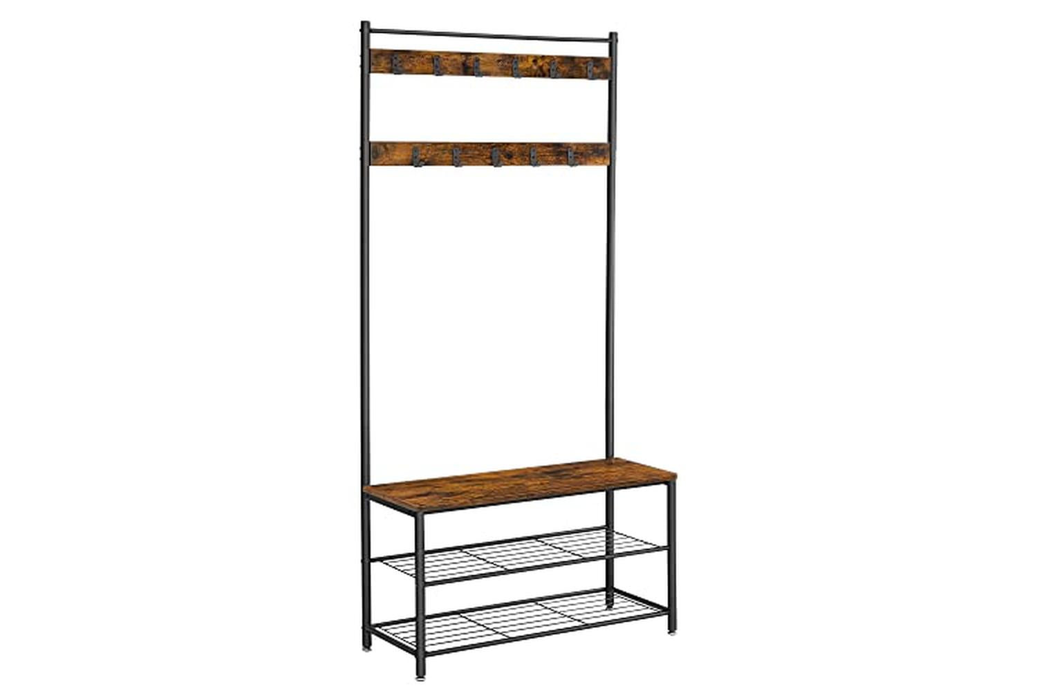 Vasagle HSR401B01 Coat Stand with 3 Shelves