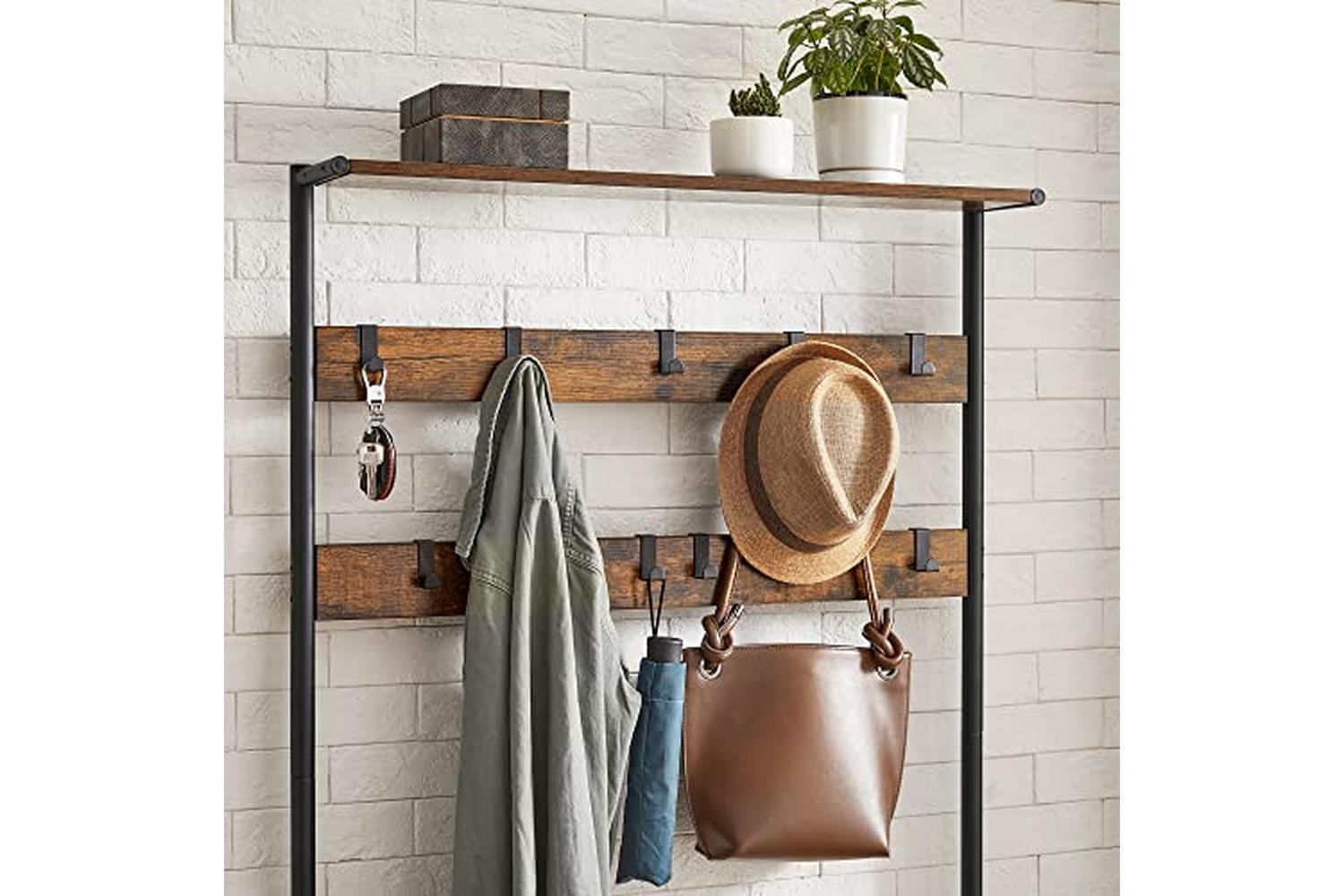 Vasagle HSR409B01 Coat Stand with Bench-3